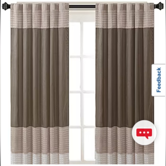 5 Madison Park Eastridge Polyoni 50"WX84"L Pintuck-Striped Single Curtain Panels - Picture 6 of 7